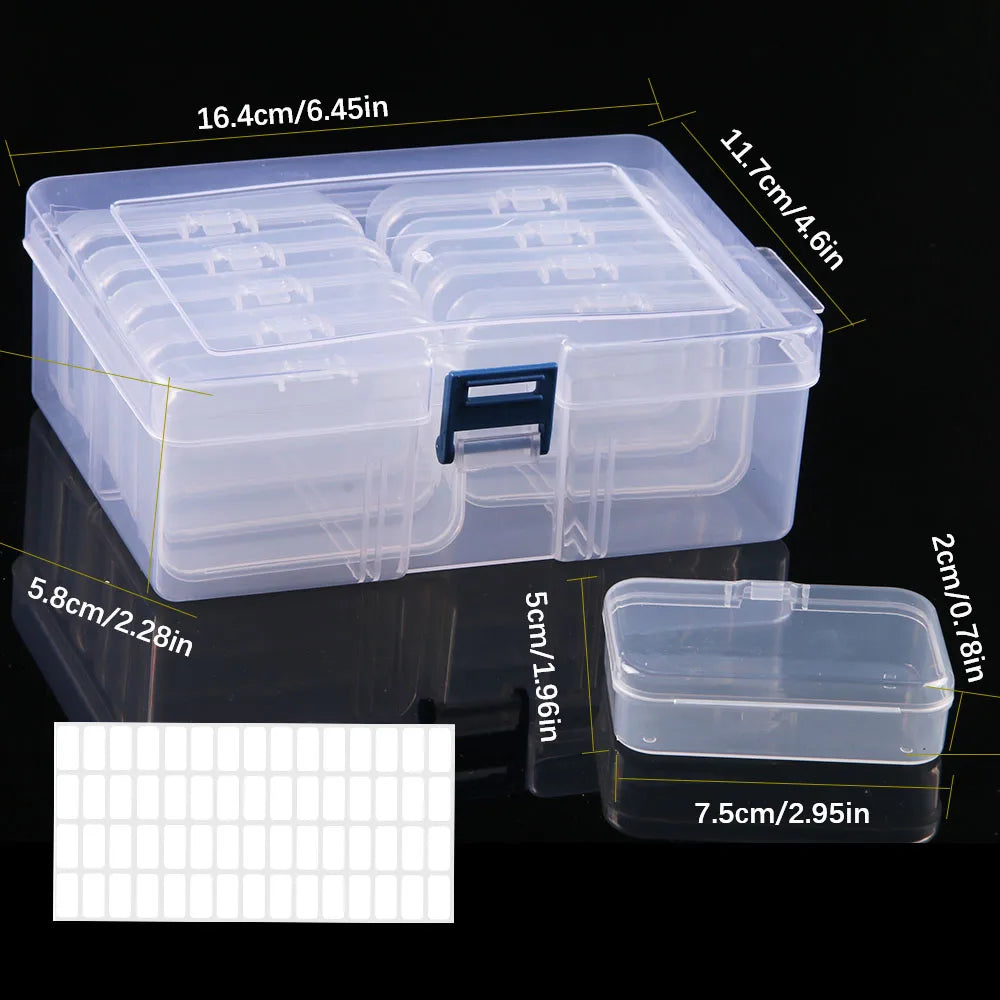 Storage Box for DIY Diamond Painting Nail Art Rhinestone Organizer 10 Grids