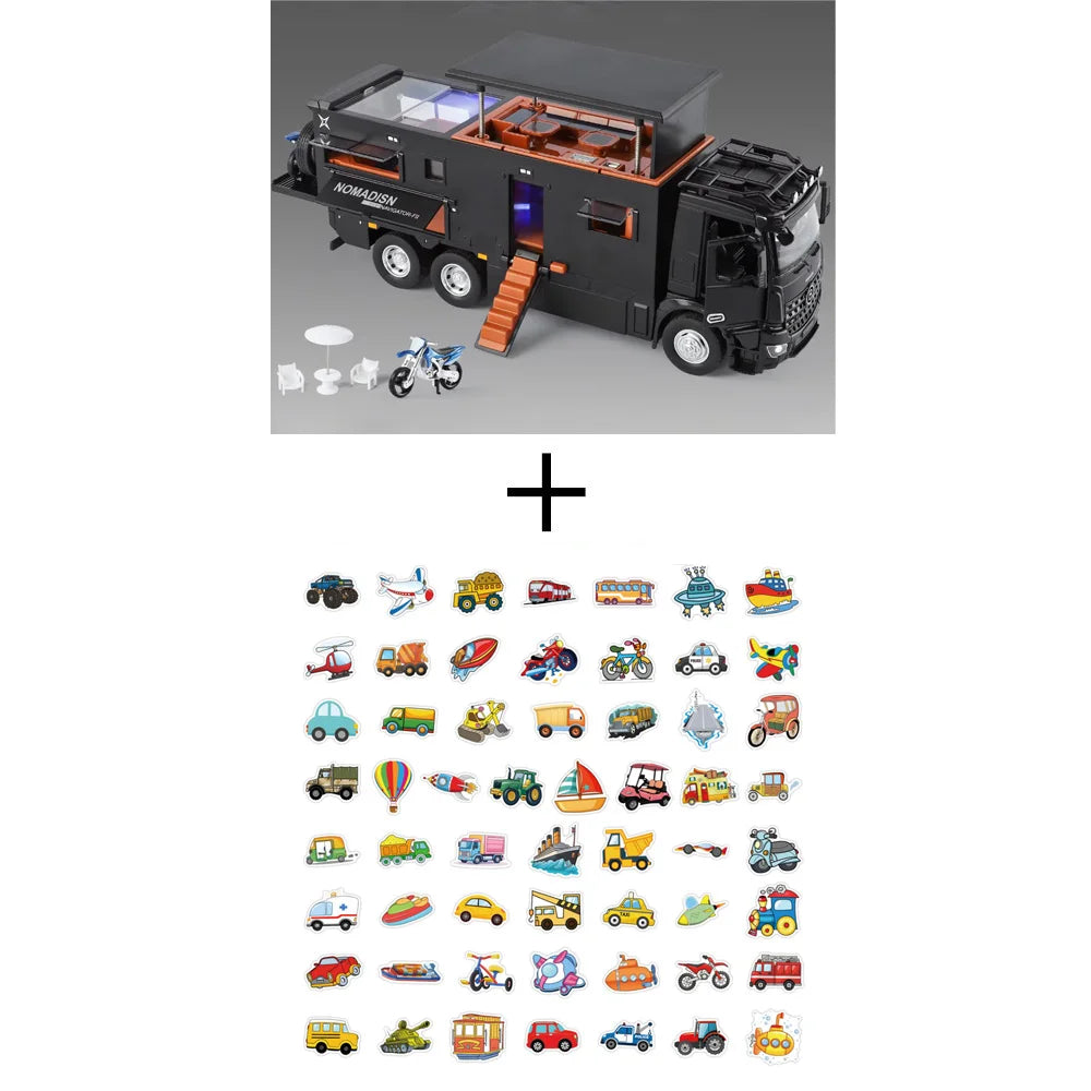 1:18 Folding Rearview Mirror Off-road RV Diecast Model with Sound & Light
