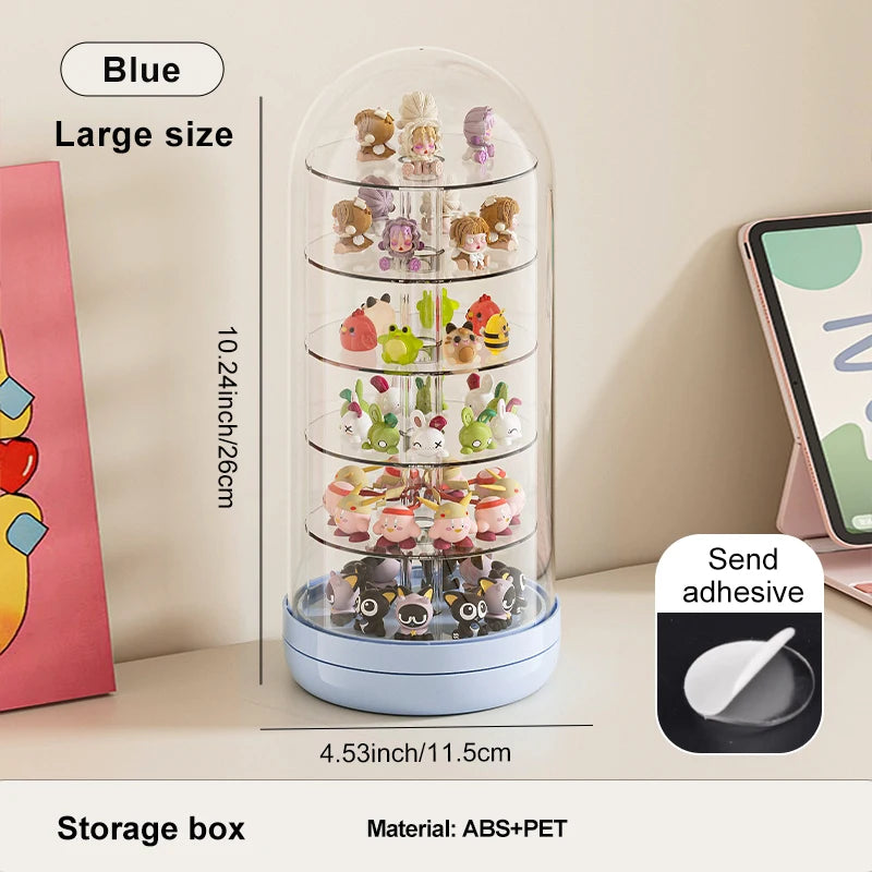 Transparent Rotating Blind Box for Home Desktop Multi-Layer Organizer