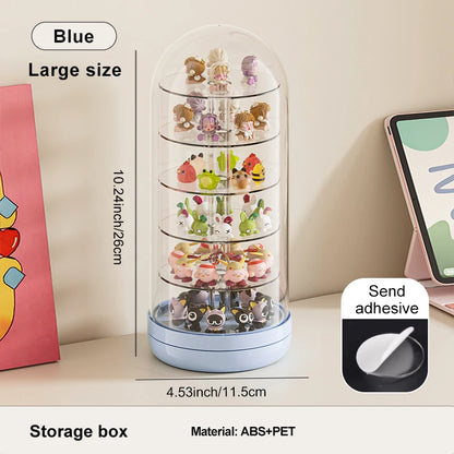 Transparent Rotating Blind Box for Home Desktop Multi-Layer Organizer