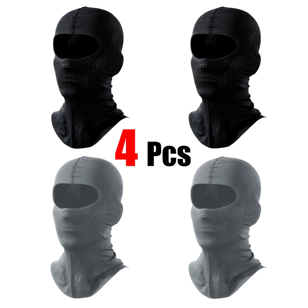 4Pcs Full Face Mask Balaclava Cycling Ski Motorcycle Warm Black Men