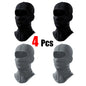 4Pcs Full Face Mask Balaclava Cycling Ski Motorcycle Warm Black Men