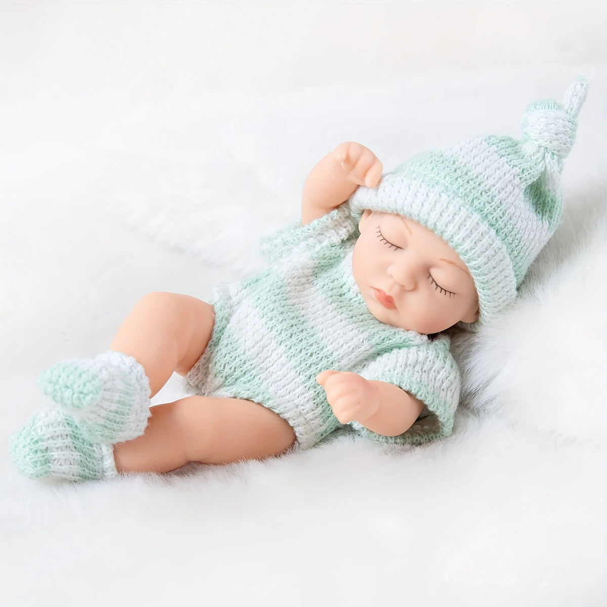 Mini 7 Inch Reborn Doll 19cm Realistic Baby Girl Sleeping Toy