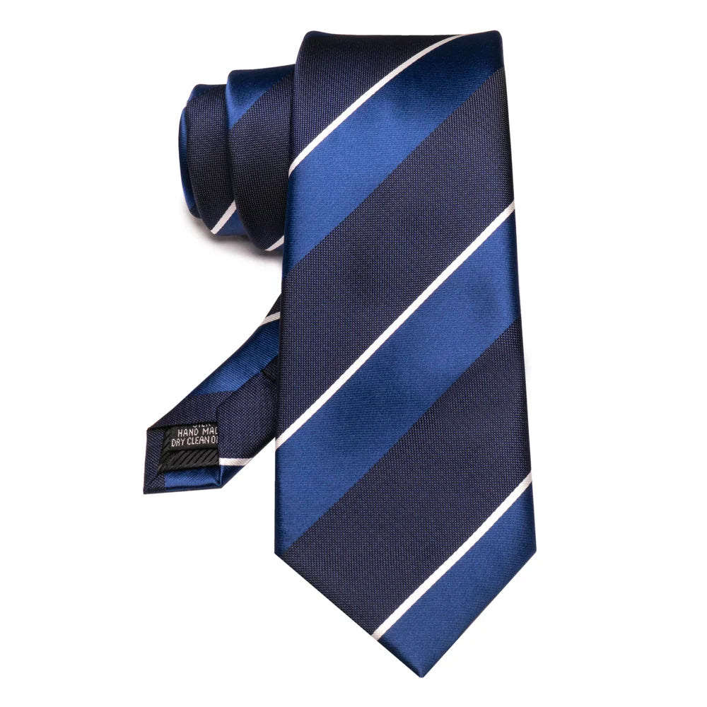 Mens Striped Neck Tie Red Formal Ties for Wedding Party Occasions