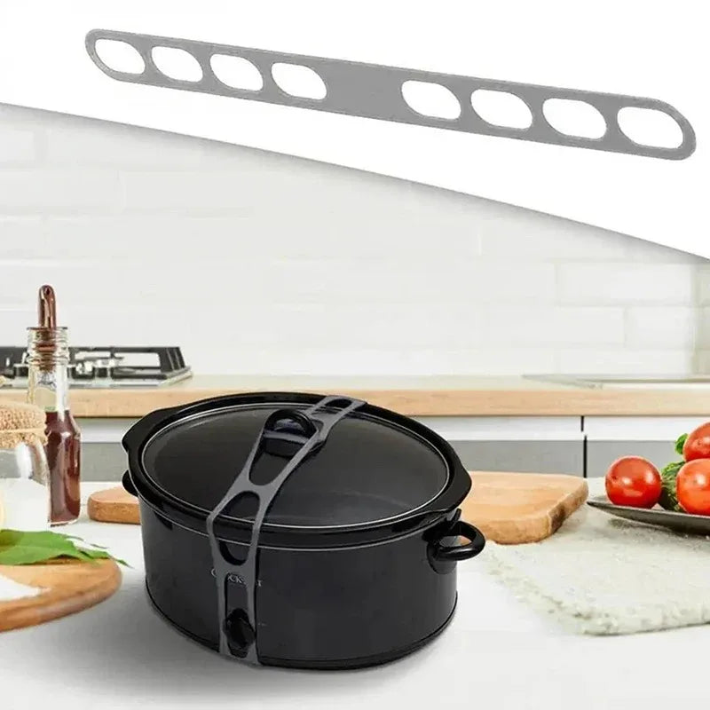 Silicone Lid Strap Reusable Elastic Band for Camping Cookware Universal Fixing