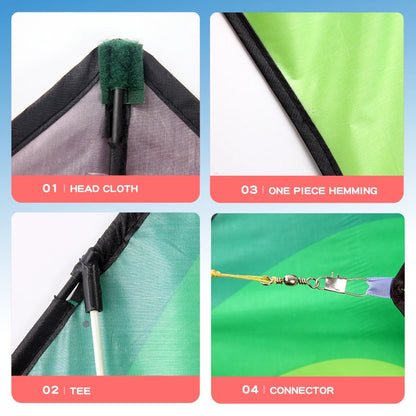 Adult-sized Large Delta-wing Kite with 6-Meter Tail - Easy to Fly