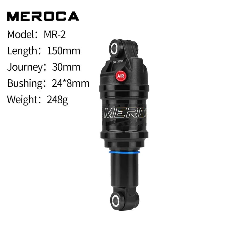 MEROCA Adjustable Rear Air Shock MTB Bicycle 125/150/165/190mm - EXPROTAS