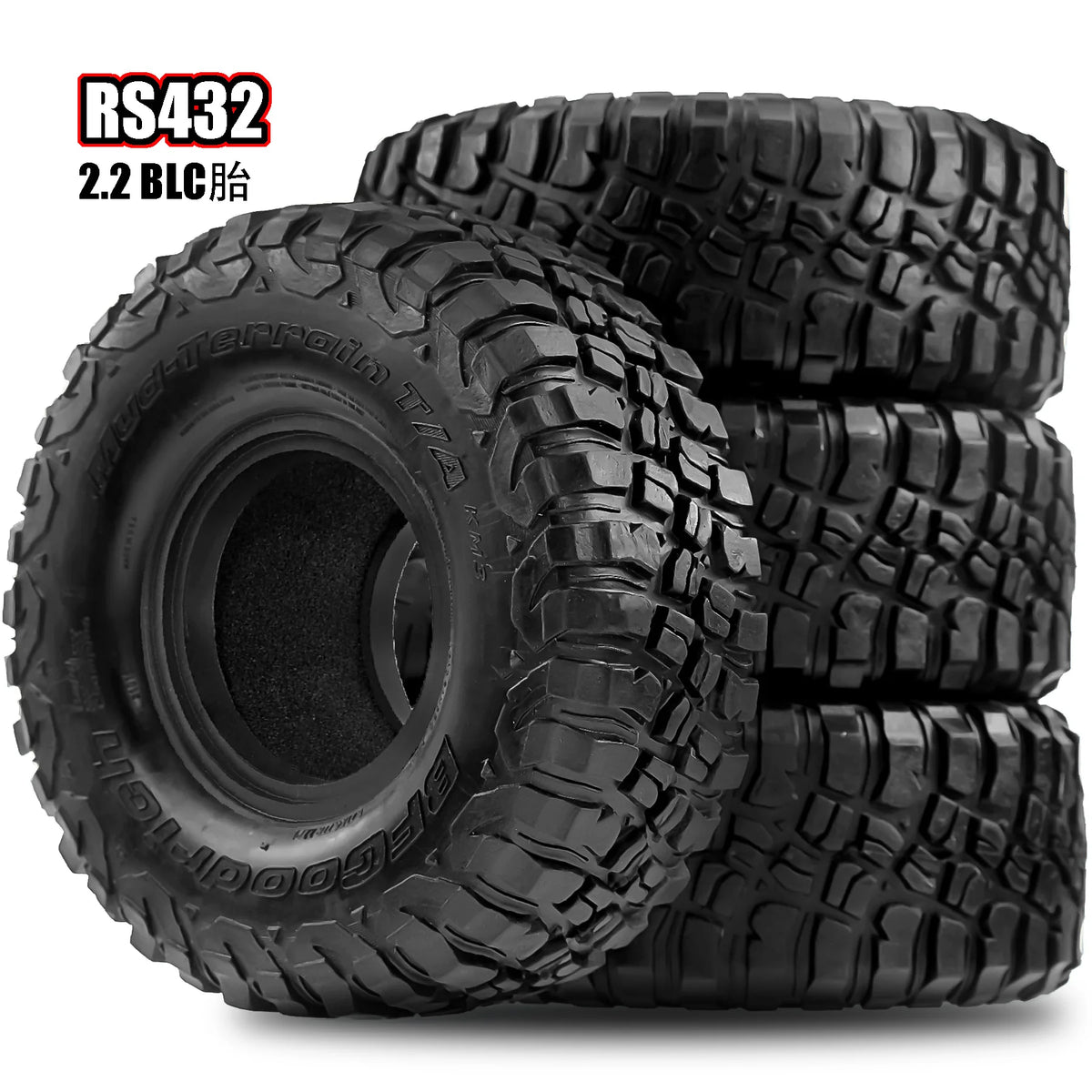 2.2" Rubber Tyre for 1/10 RC Crawler Car Axial SCX10 TRX4 D90 Gen8