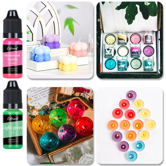 Soy Wax Candle Dye Liquid Pigments 24 Colours for Candle Making Supplies