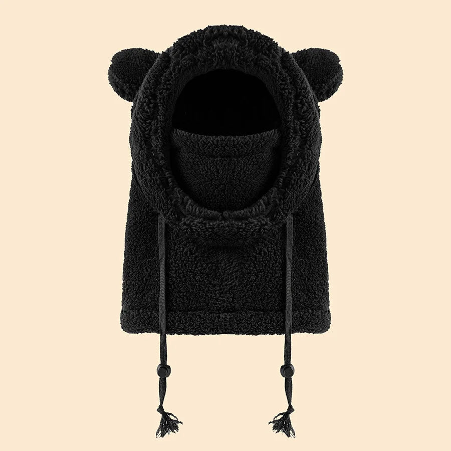Warm Winter Hats for Kids 3-14 Years with Plush Scarf Boys Girls