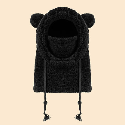Warm Winter Hats for Kids 3-14 Years with Plush Scarf Boys Girls