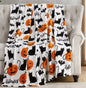 1PC Black Bat Fleece Blanket Soft Halloween Flying Bats Gift