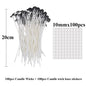 Candle Wicks Pre Waxed with Sustainers Long Tabbed for Craft Making 100pcs
