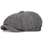 British Retro Hat Beret Men Casual Octagonal Cap for Spring Autumn