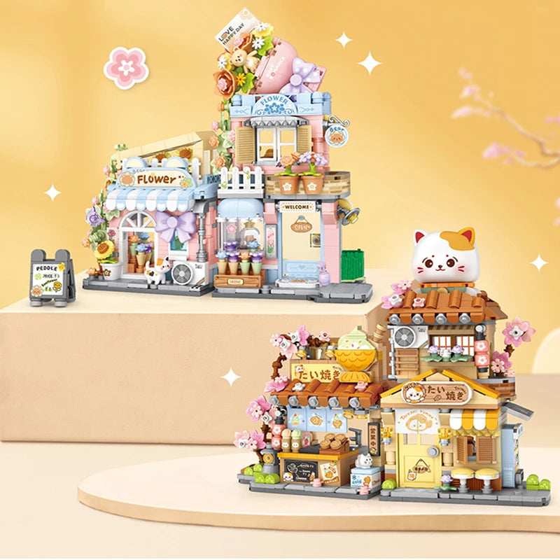 Foldable Mini Insect Everlasting Flower House Building Blocks Ornament Gift