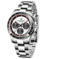 PAGANI Design Men’s Quartz Chronograph Watch Ceramic Bezel 100M Waterproof 2024 Steel