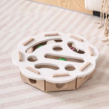Interactive Maze Box Toy for Cats - Indoor Puzzle Game for Mental Stimulation