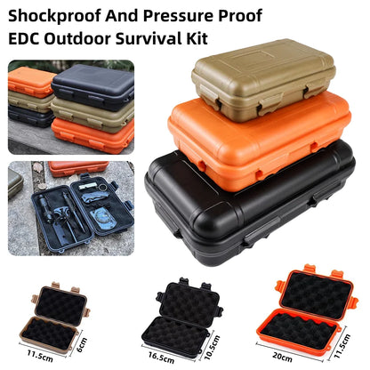 Sealed Survival Box Waterproof Plastic Outdoor Camping Storage Container S/L/XXL