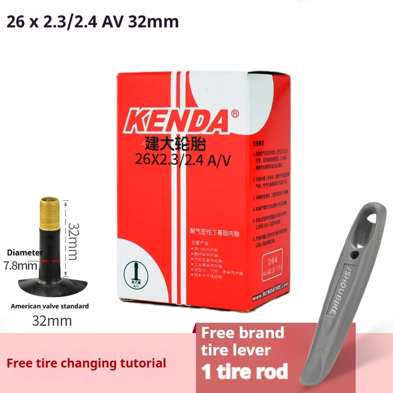 Inner Tube KENDA 26 Inch MTB  Butyl Rubber AV FV 32/36/48mm 1.25-2.4 Tyres