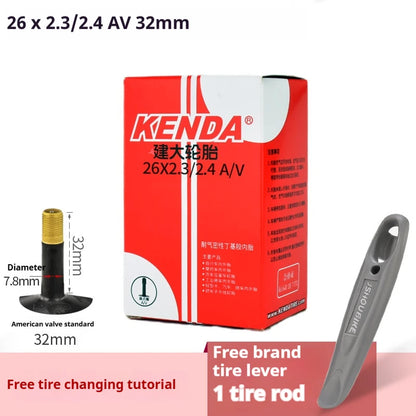 Inner Tube KENDA 26 Inch MTB  Butyl Rubber AV FV 32/36/48mm 1.25-2.4 Tyres