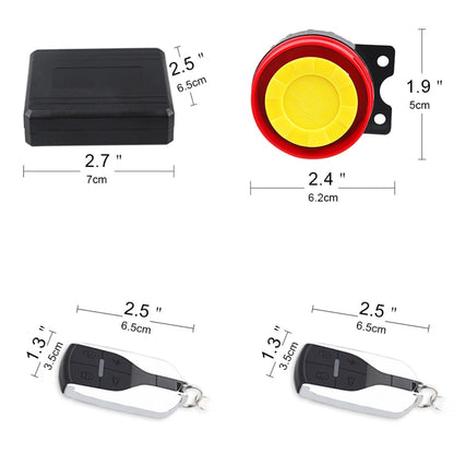 Motorcycle Alarm System Remote Wireless Anti-theft Engine Start 12V