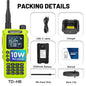 TIDRADIO 2nd Gen TD-H8 10W Professional Walkie Talkie Portable Long Range Radio Phone Wireless Programmable Search Repeaters-EXPROTAS