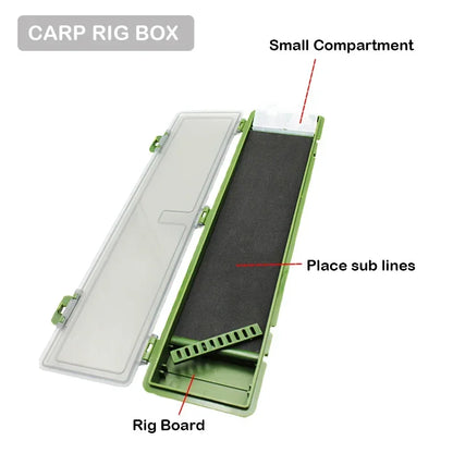 Fishing Tackle Rig Box Carp Hair Ronnie Zig Rig Swivel Storage Wallet Case
