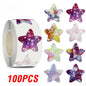 500Pcs Holographic Star Stickers Reward Labels School Teacher Kids