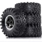2.2 RC Crawler Tires & Metal Beadlock Wheels 4pcs for 1/10 1/8 SCX10 TRX4