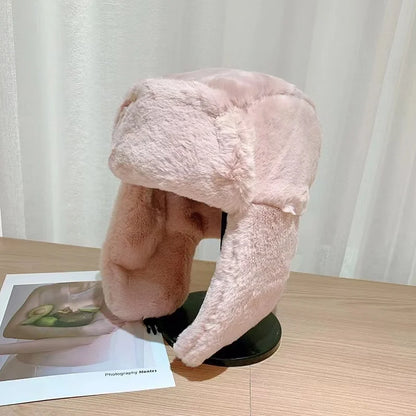 Unisex Winter Ushanka Hat Faux Fur Ear Flaps Warm Ski Cap Trapper