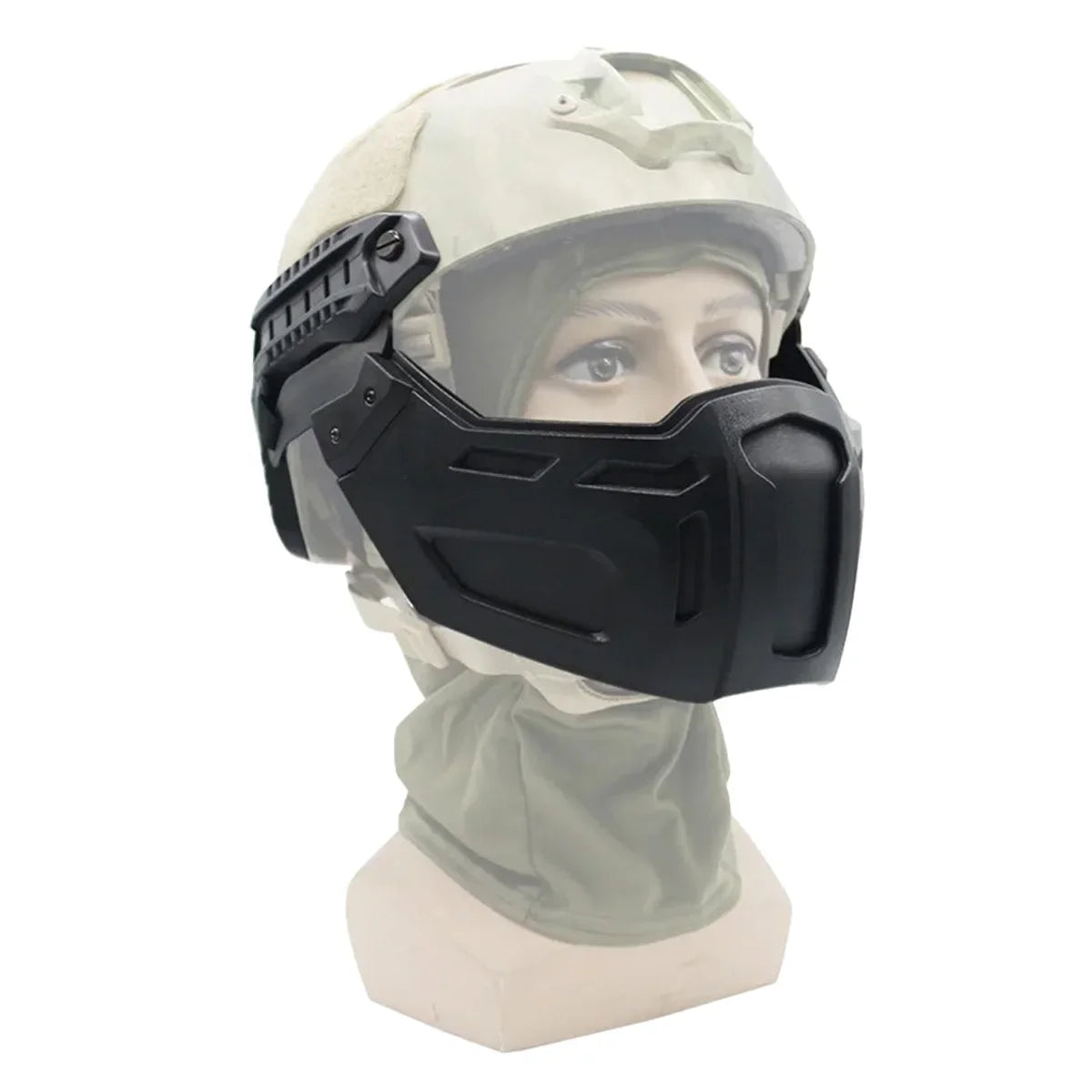 Tactical FAST Helmet w/ Flip Goggles & Half Face Mask Airsoft Paintball