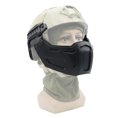 Tactical FAST Helmet w/ Flip Goggles & Half Face Mask Airsoft Paintball