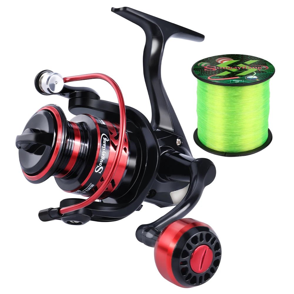Spinning Fishing Reel Sougayilang 2000-7000 12+1BB 16kg Drag with Line