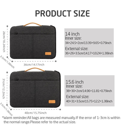 Laptop Sleeve Bag 14-15.6 Inch Shockproof Case for Macbook Dell HP Acer