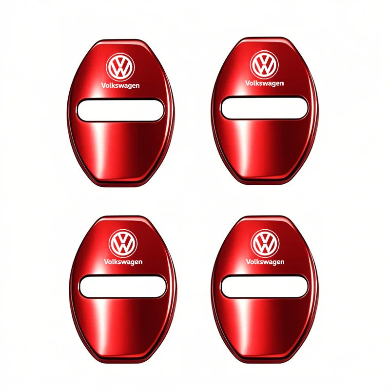 4Pcs Car Door Lock Cover Protective Buckle Sticker for VW Golf MK6