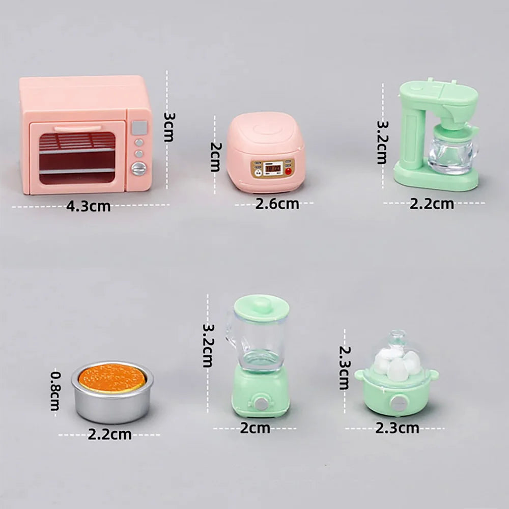 Miniature Dollhouse Electric Oven Accessories 1/6 Scale Bread Food