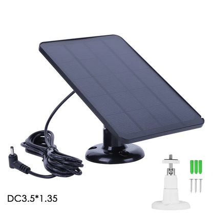 20W 5V Solar Panel Charger for Ring Spotlight/Stick Up Cam 3.5x1.35mm