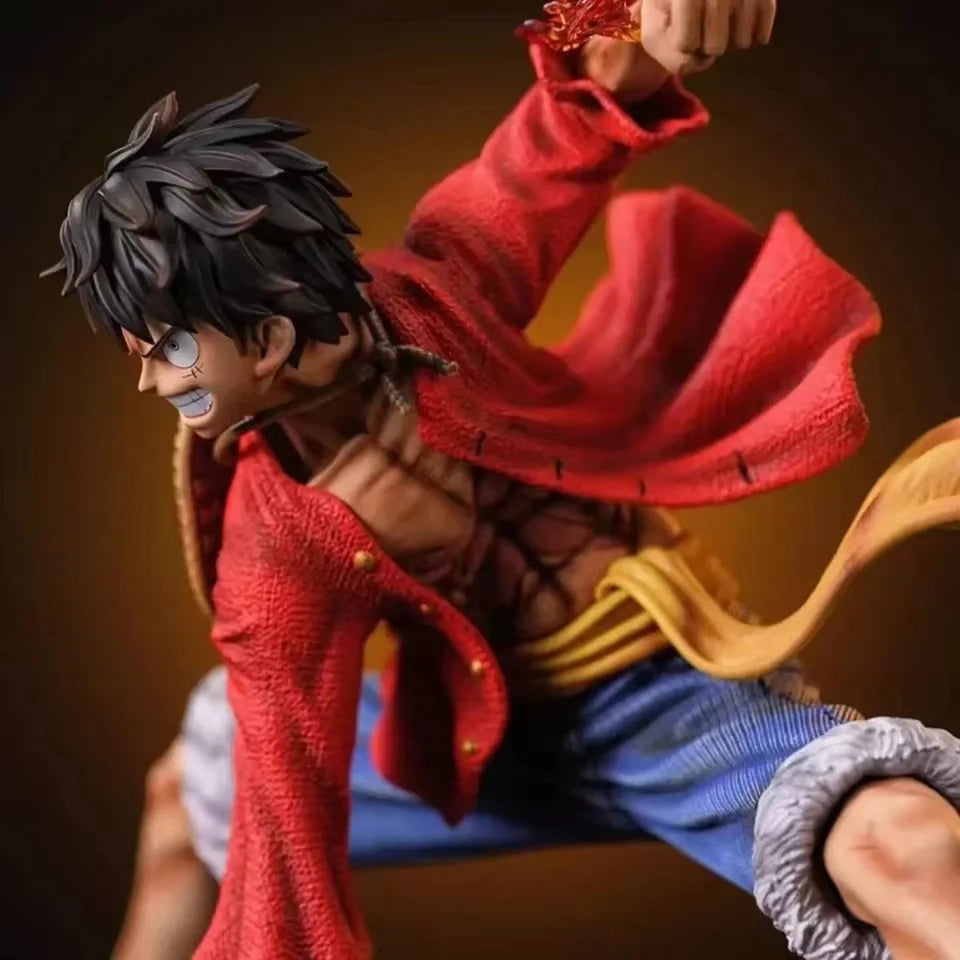 18cm One Piece Monkey D Luffy Battle Style Figure PVC Anime Action Model Toy