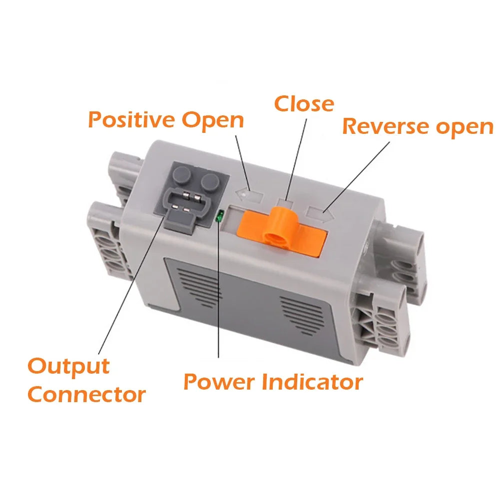 MOC 4-Speed Gearbox Model with Motor & Battery Box Power Functions Kit