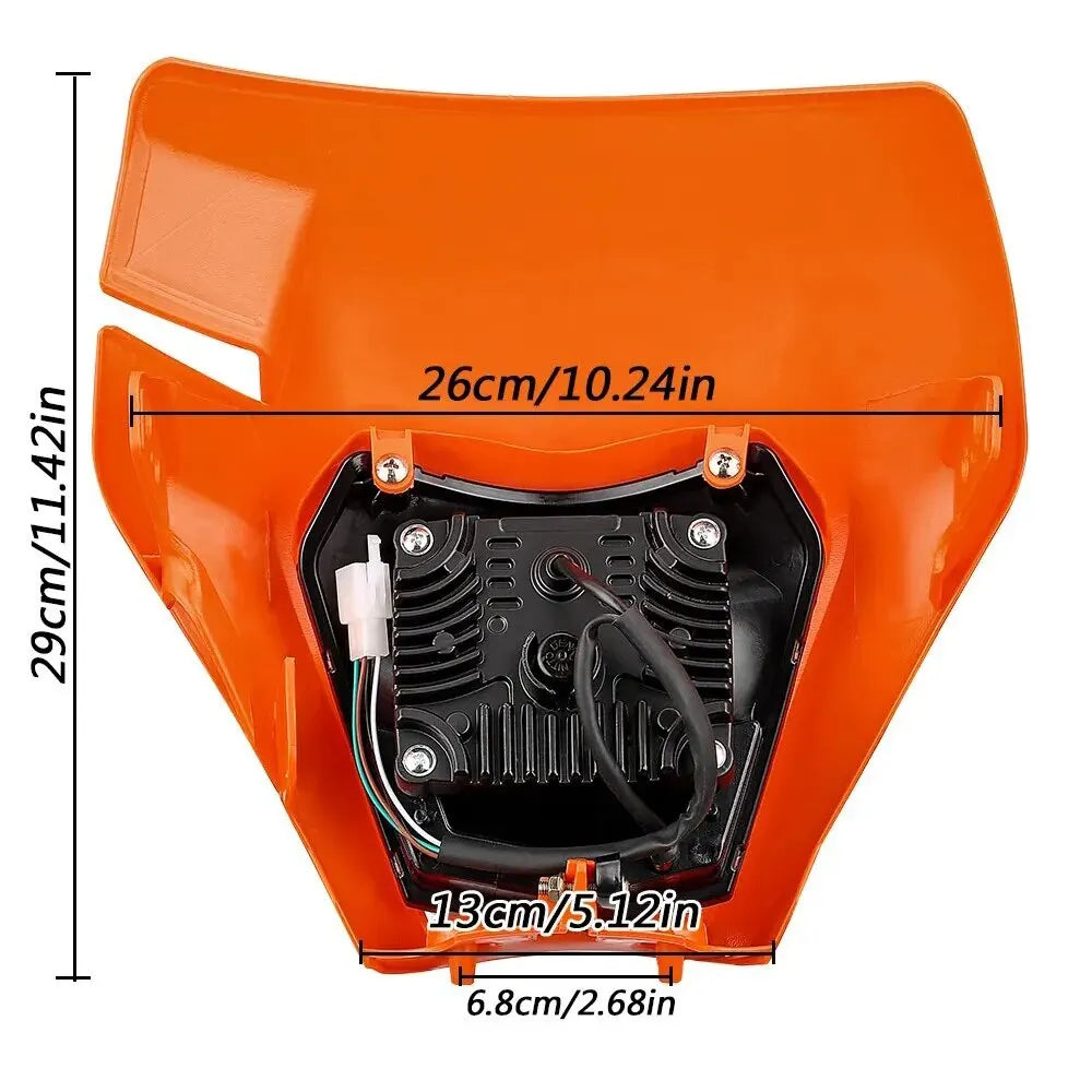 For KTM EXC Headlight Plate Motorcycle Led Headlights Supermoto Enduro Universal 2007 2020 XC SX MX Dirt Bike Motocross Headlamp-EXPROTAS