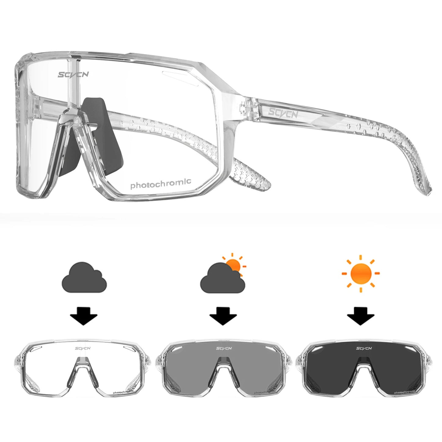 Mtb Cycling Sunglasses Photochromic Goggles UV400 Sports Bike Eyewear