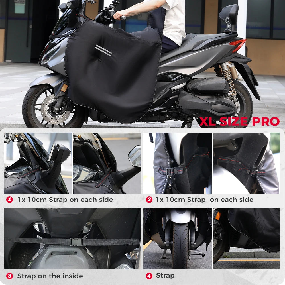 KEMiMOTO Knee Warmer Protector Leg Cover For Scooters Motorcycle Winter Quilt Windproof Water Repellent For Honda For Vespa-EXPROTAS