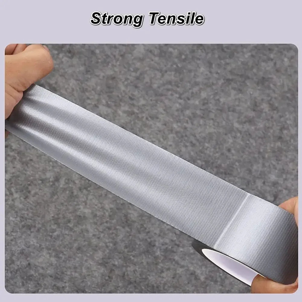 Waterproof Cloth Tape Heavy Duty Duct Gaffer Adhesive Silver 50mm x 50m