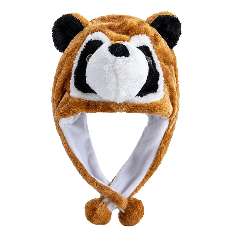 Unisex Funny Bulls Head 3D Animal Decorative Hat Winter Cap for Adults