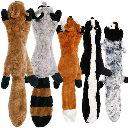No Stuffing Dog Toy Plush Squeaky Animal Chew Toy for Pets Crinkle