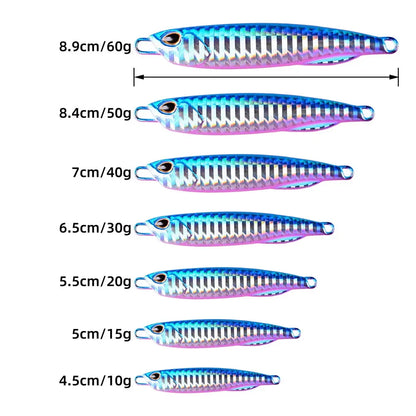 5pcs/box Japen Metal Cast Jig Spoon 10/15/20/30/40/50g Shore Casting Jigging Fish Sea Bass Fishing Lure Artificial Bait Tackle