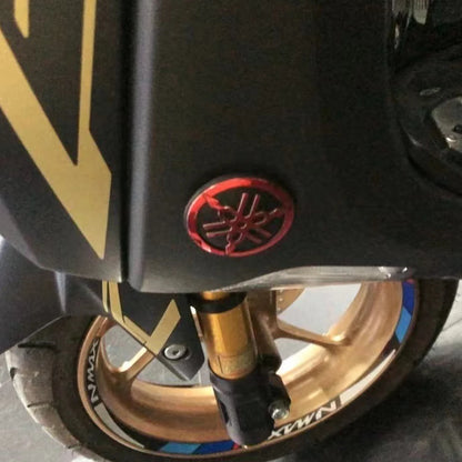 3D Yamaha Logo Decal Sticker Gold White Blue Red Tank Helmet Emblem