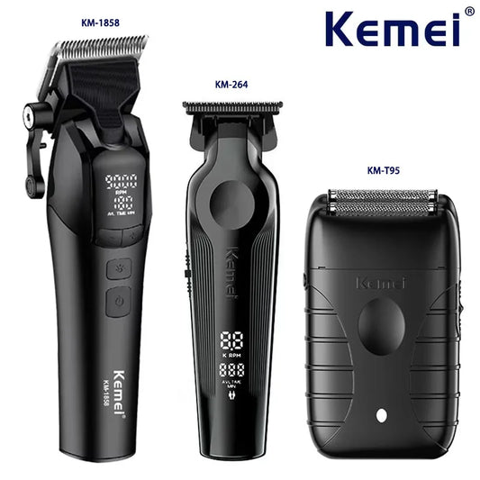 Kemei Hair Clipper 9000RPM 10W Electric Rechargeable Trimmer for Men
