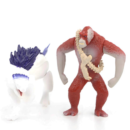 6Pcs Godzilla Kong Empire Action Figures Monsterverse Battle Roar Toys