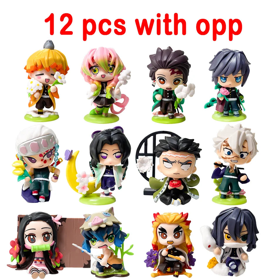Demon Slayer Blind Box Figure Tanjiro Nezuko Anime PVC Collectible Toy